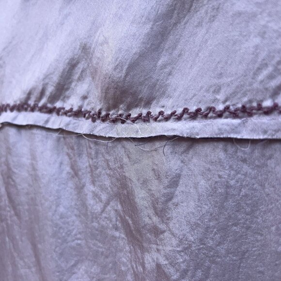 J.jill Lavender Silk Embroidered Floral Button-Down Blouse Top MP Women's Chic - Picture 5 of 9